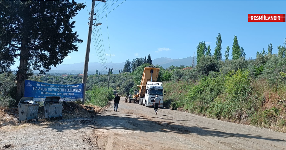 BÜYÜKŞEHİR BELEDİYESİ’NDEN KARACASU’DA YOL YAPIM ÇALIŞMASI